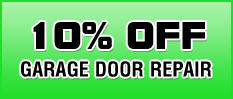 10% off garage door repair